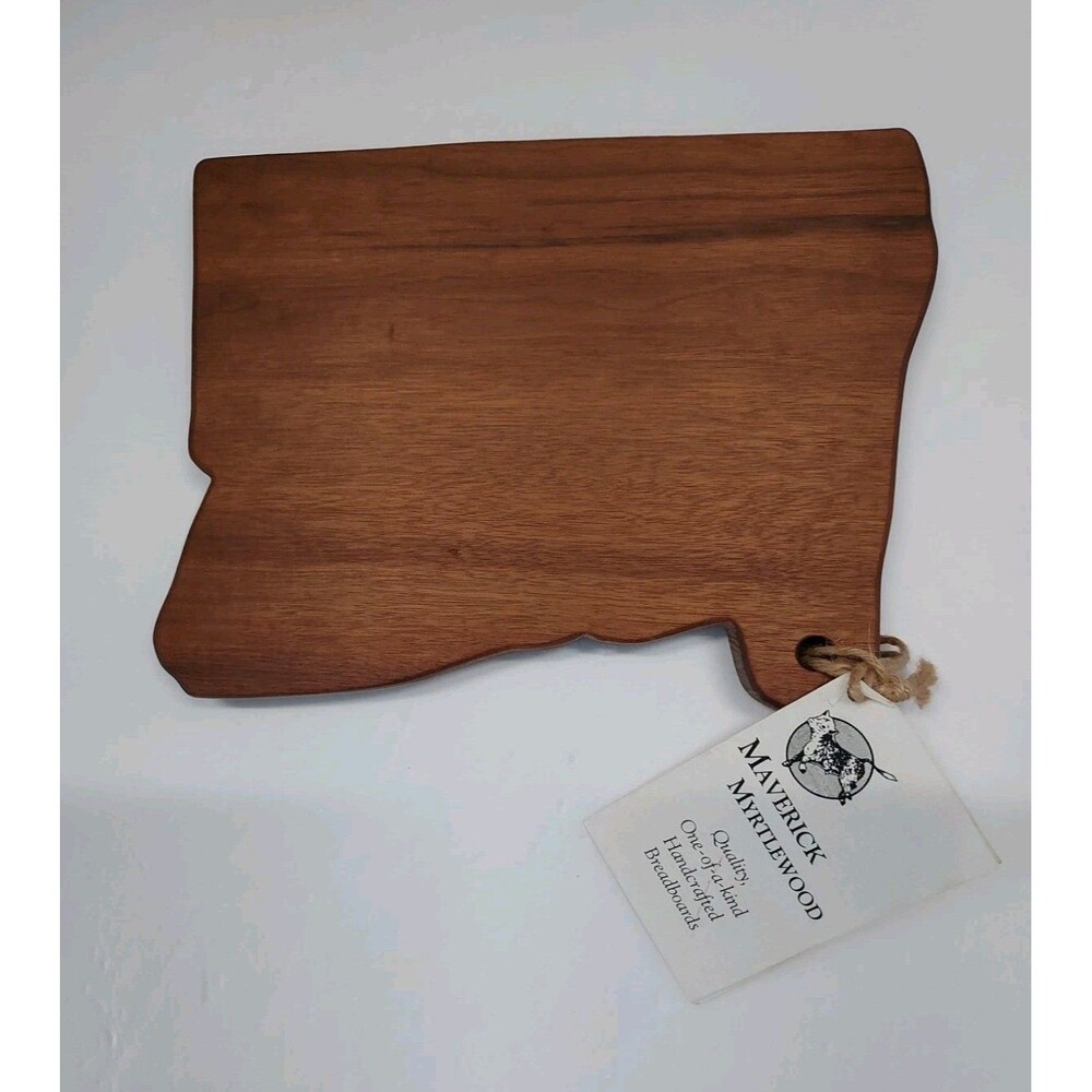 Myrtlewood Oregon Artisan Handcrafted Cheese Bread Cutting Board 9.5" X 7.5" NEW
